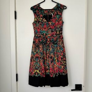 Anthropologie Plenty by Tracy Reese | A-line V-Neck Multicolor Midi Dress Size 0